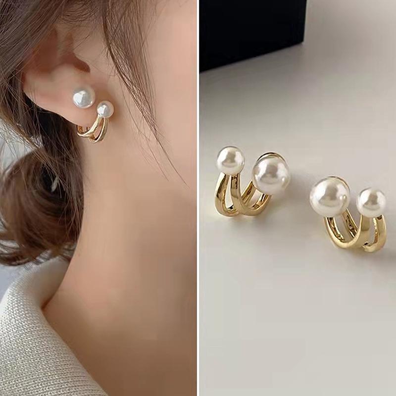 Retro Leichter Luxus Perlenstecker Koreanischer Einfacher Schmuck Weihnachtsfeier