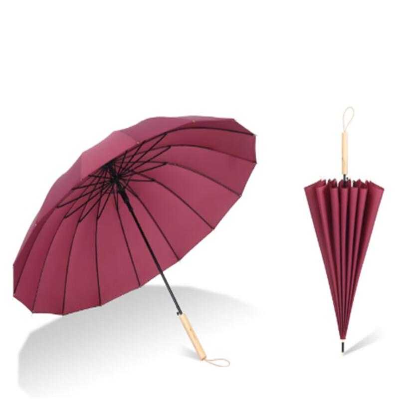 Stylish 16-Rib Long Handle All-Weather Umbrella