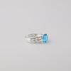 Swiss Blue Topaz Gemstone 925 Sterling Silver Jewelry Zircon Ring For Her CZR-15-8