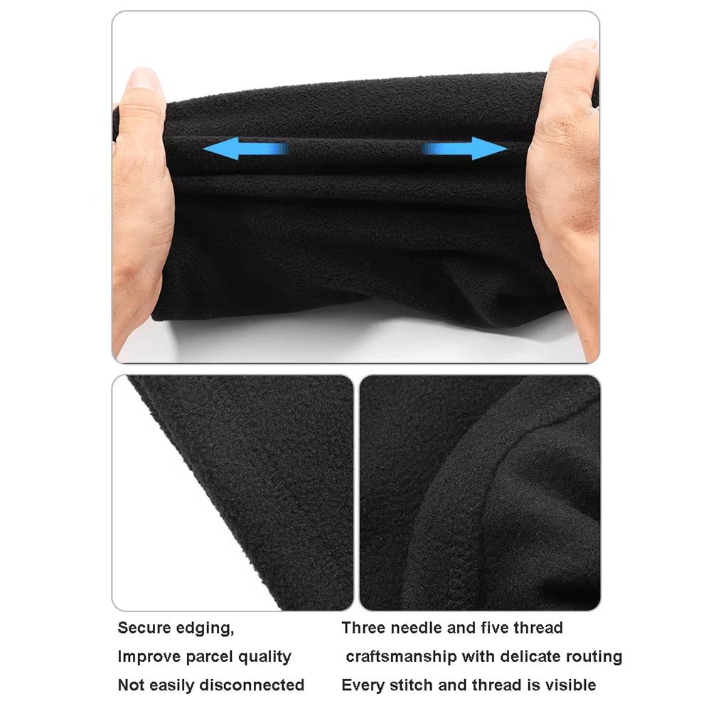 1pc Motorcycle Face Mask Winter Warm Balaclava Motorcycle Half Face Mask Black Warm Fleece Neck Scarf Riding Biker Windproof