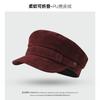 Retro Equestrian Hat Suede Duck Tongue Beret Women's Casual Versatile Spring and Autumn New Octagonal Hat Shows Small Face