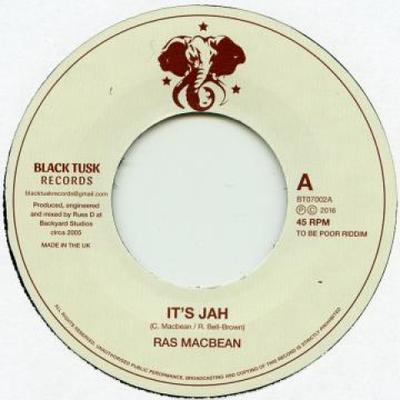 7inch Record RAS MCBEAN / AMY MICHOLLS - It's Jah / Against The Tide BT07002 Black Tusk 2016 UK Reggae, Ska & Dub