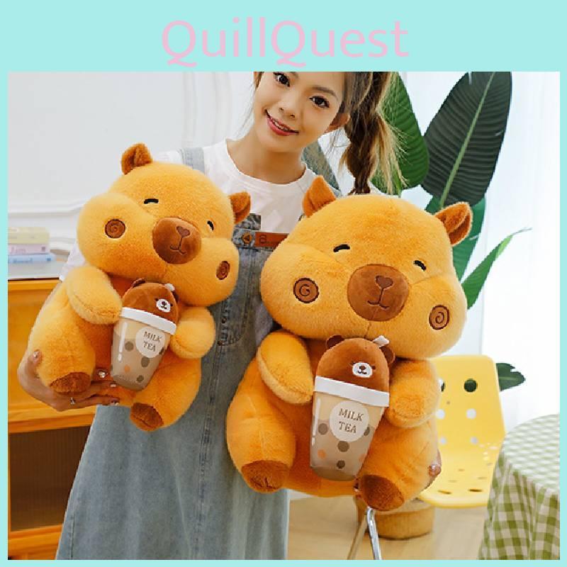 Adorable Q Version Capybara Plush Doll Soft And Cuddly Water Cup Design Gift For Kids