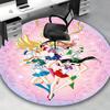 1pc Sailor Moon Anime Cartoon Design Round Carpet - Office Chair Mat, Non-Slip Rug for Home Decor, Living Room, Bedroom, Dormitory, Birthday Gift, All