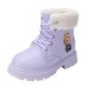 Versatile 2025 Autumn/Winter Cartoon Waterproof Leather Martin Boots for Toddlers - Boys & Girls