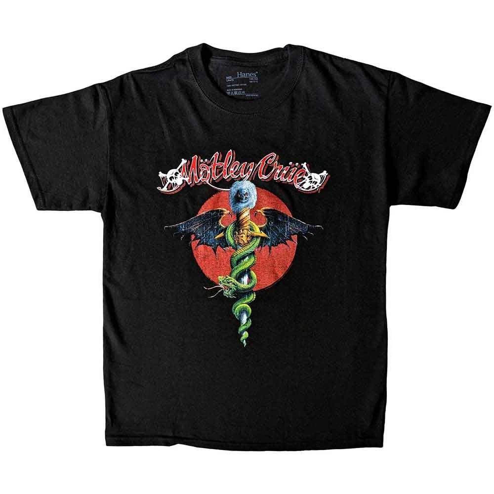 Motley Crue Feelgood Red Circle Official Childrens Tee T-shirt Boys Kids 130