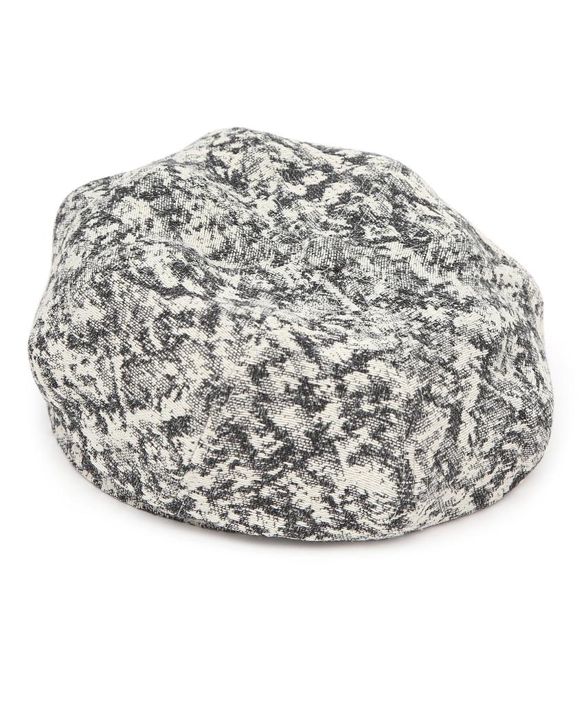 Eondeokeonteulolseutyudio Smog Jacquard Pattern Vintage Mood Beret Bread Beret / Smog Jacquard / Gray