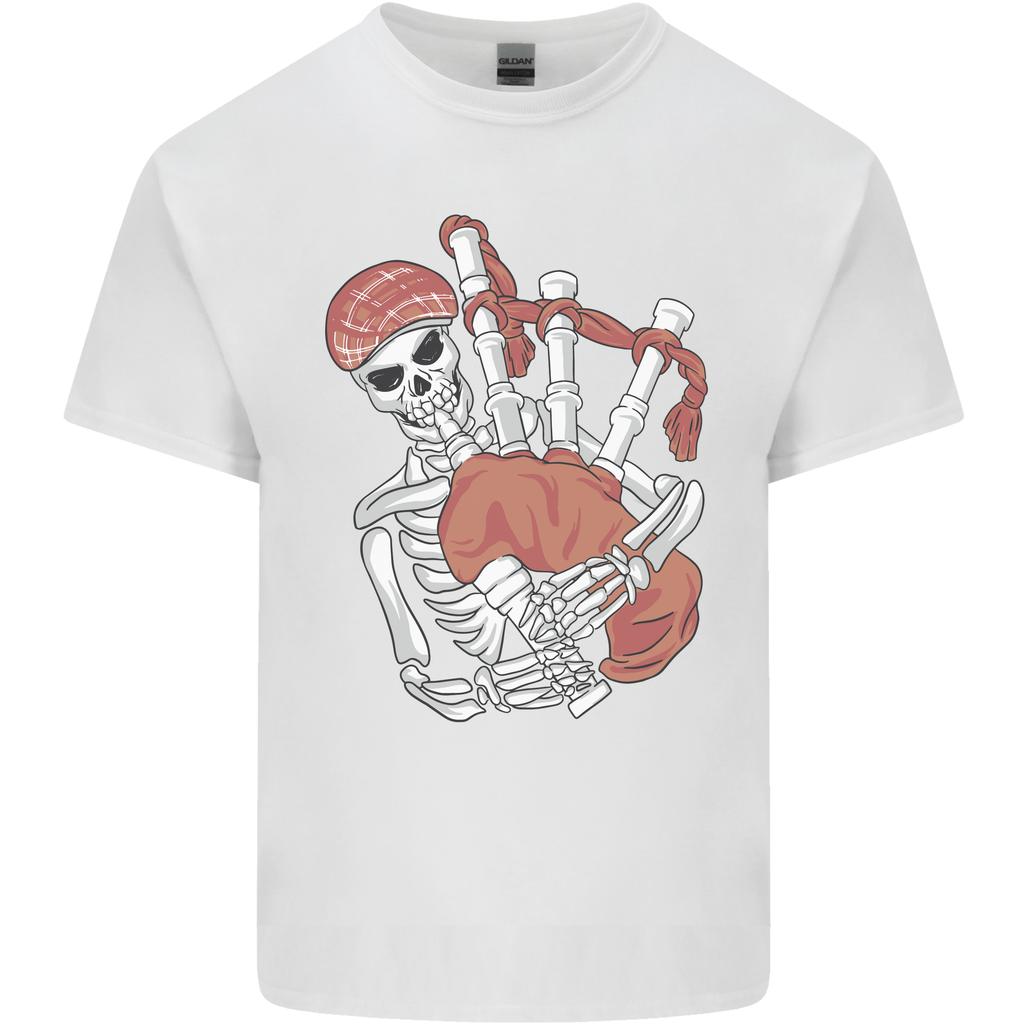 A Skeleton Playing the Bagpipes Unisexs Light Cotton TShirt