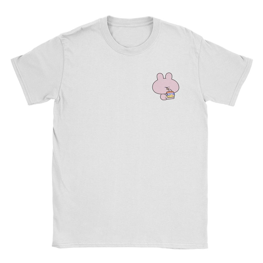 Unisex T Shirt Asamimichaan Cute Asamimi Pink Chilling With Blue T Shirts Popular Summer Tee Shirt Cotton Tops Plus Size 6xl