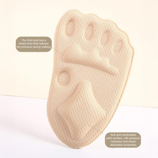 3/5 Pairs Foot Cushions for High Heels Gel Metatarsal Pads with Non-Slip Grip Pain Relief Inserts for Dress Shoes Pumps Sweat-Absorbent Foam Inserts