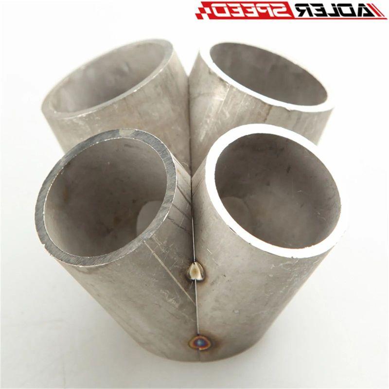 Stainless Steel 4 Cylinder Manifold Header Merge Collector Fit T3/T4 T3 T3/T4 (72mm x 48mm) Out size Turbo Inlet