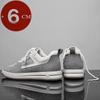 Men Summer Casual Elevator Shoes 6cm Hidden Height Increaser Hollow Out Breathable Mesh Pigskin All-Match Daily Lift Sneakers