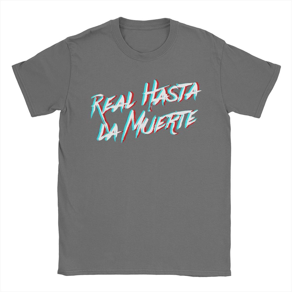 Real Hasta La Muerte Print T-Shirt Herren Damen Anuel AA Baumwoll T-Shirt Kleidung