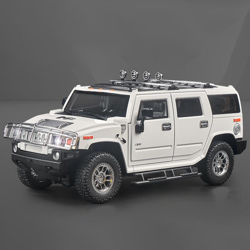 

1:18 HUMMER H2 Highway 61 Off Road SUV Alloy Metal Diecast Model Car Home Trendy Desktop Display Ornament Birthday Gifts Present белый