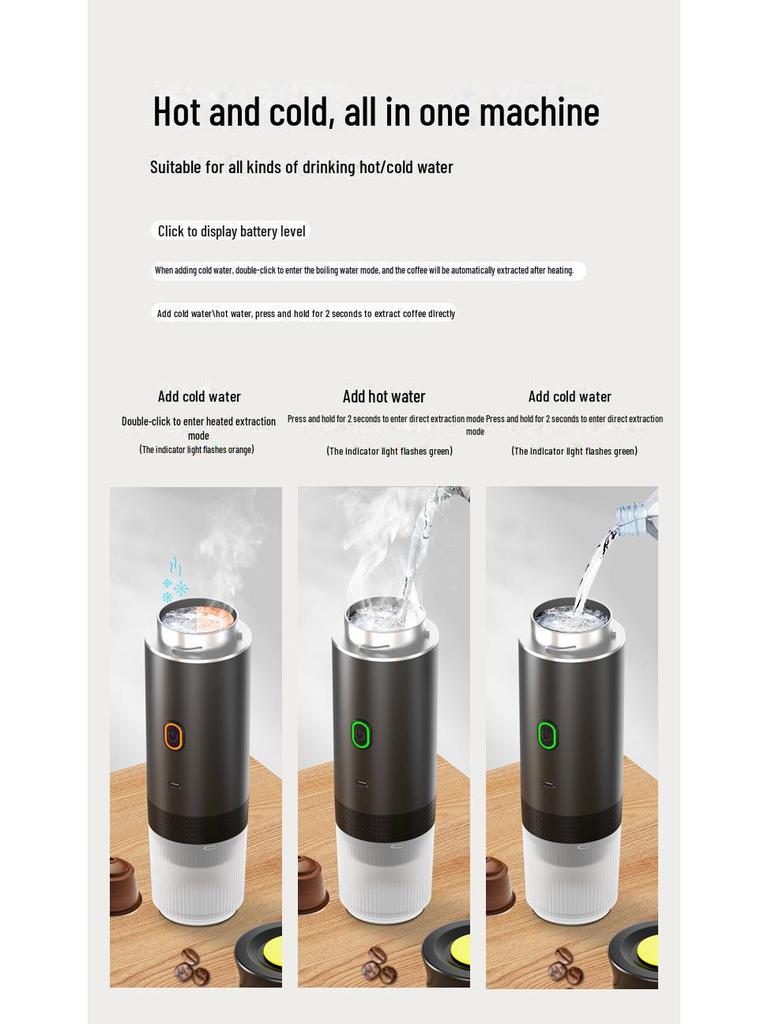 Compact Electric Espresso Maker for Home & Outdoor Use