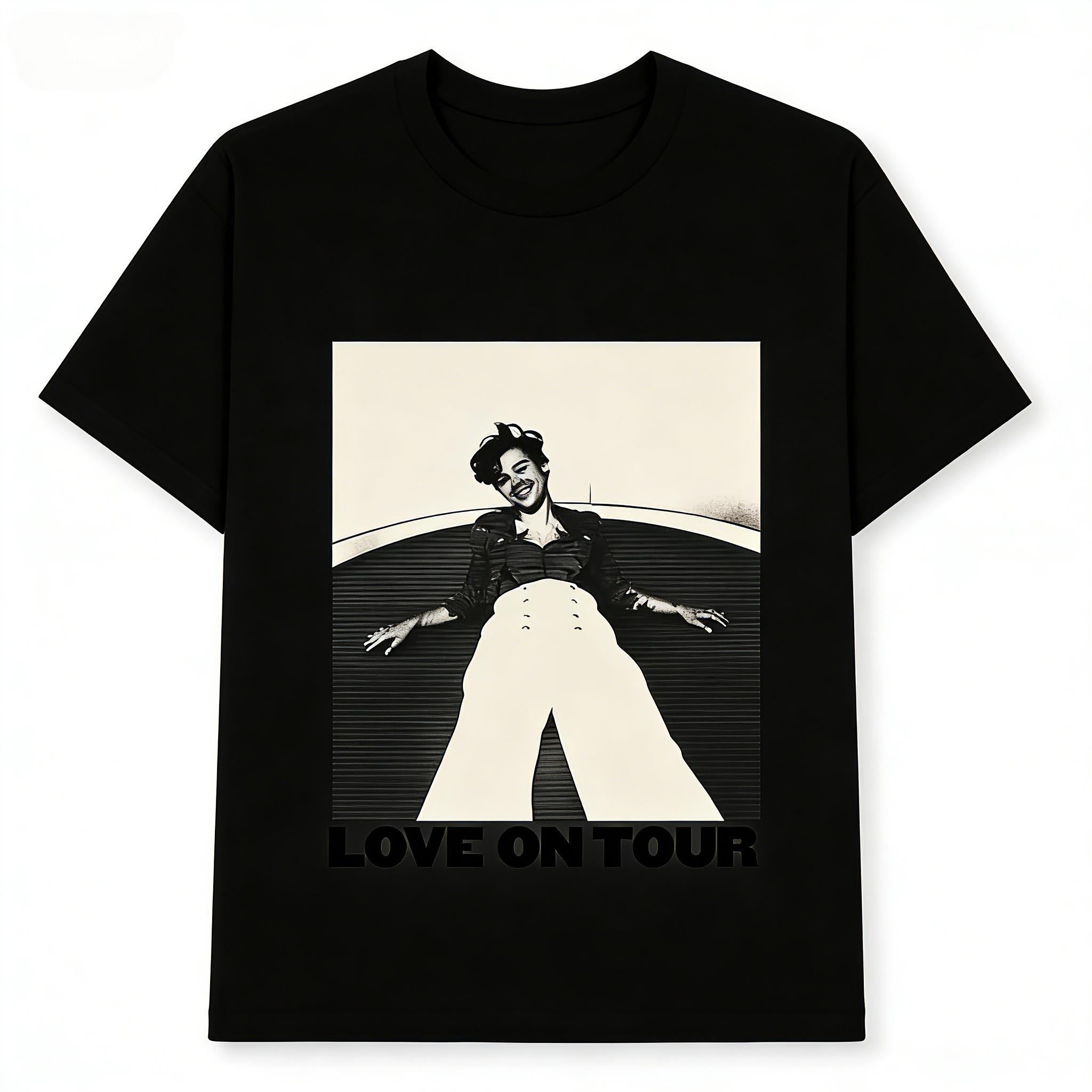 2026 Summer New Design British Male Singer Harry Styles - Trendy American Retro High Street T-Shirt  Harry Styles T Shirts - ... S