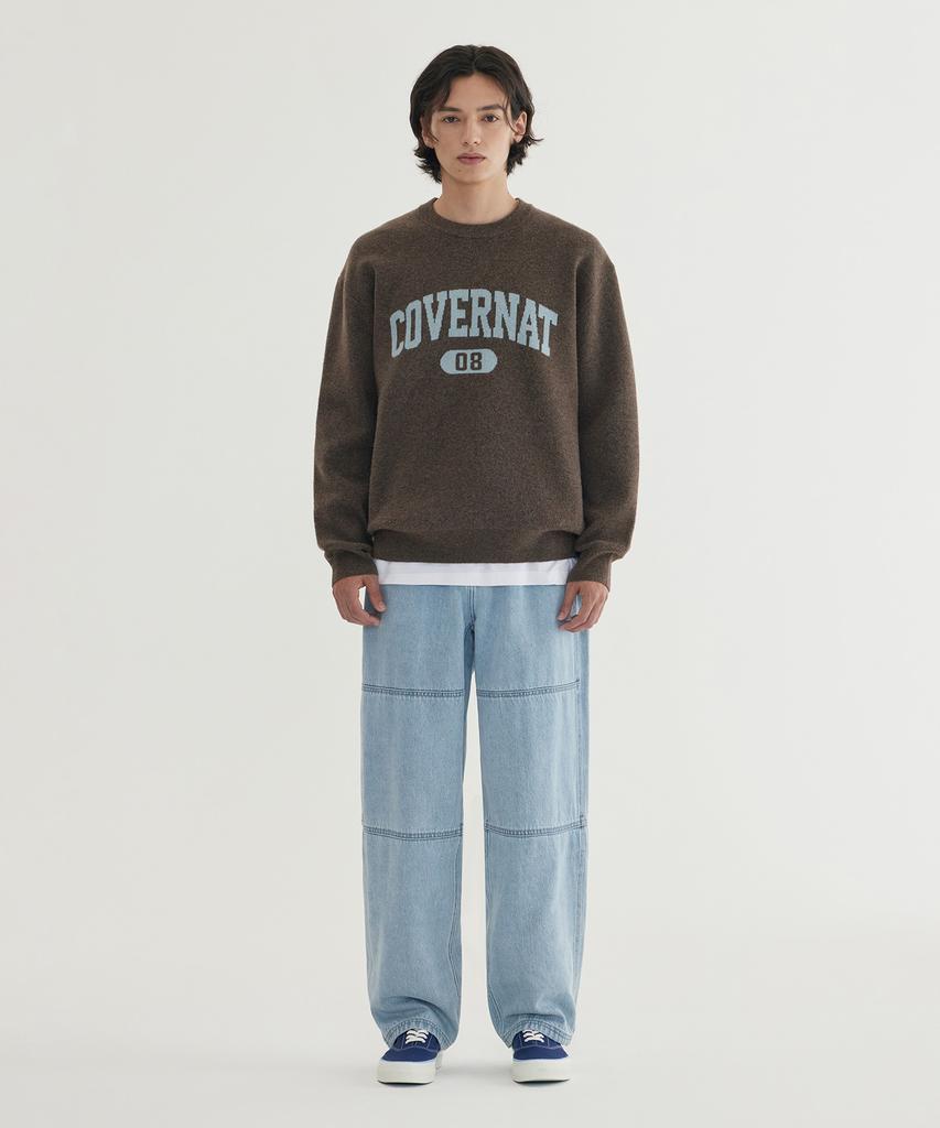 COVERNAT Center Arch Logo Knit Charcoal