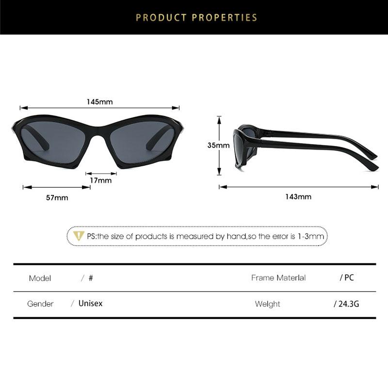 Irregular Sunglasses Outdoor Sports Y2k Sunglasses Retro Trendy Street Photography Ins Sunglasses 1820