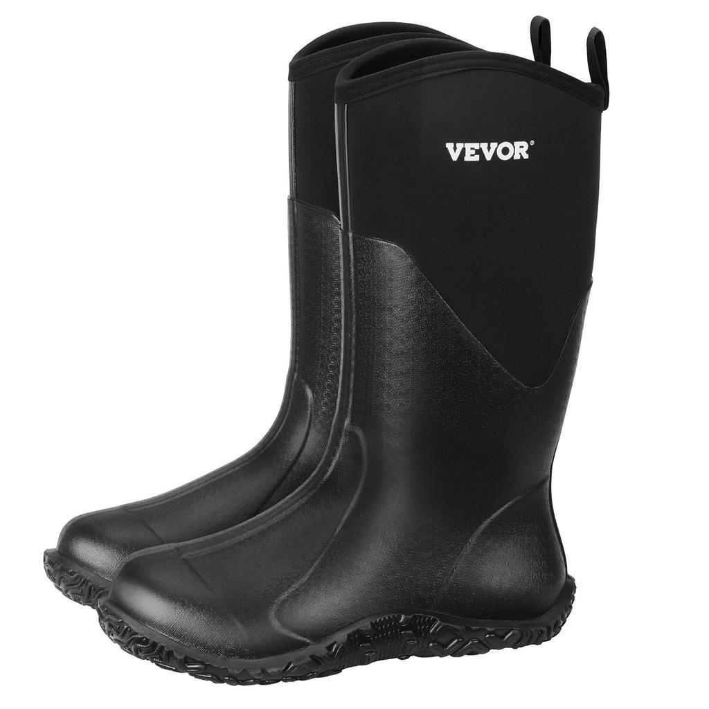 VEVOR Men's Rubber Boots, Protective Footwear, Waterproof Anti Slip Hunting Boots, Gardening Insulated Mud Boots, Protective Footwear