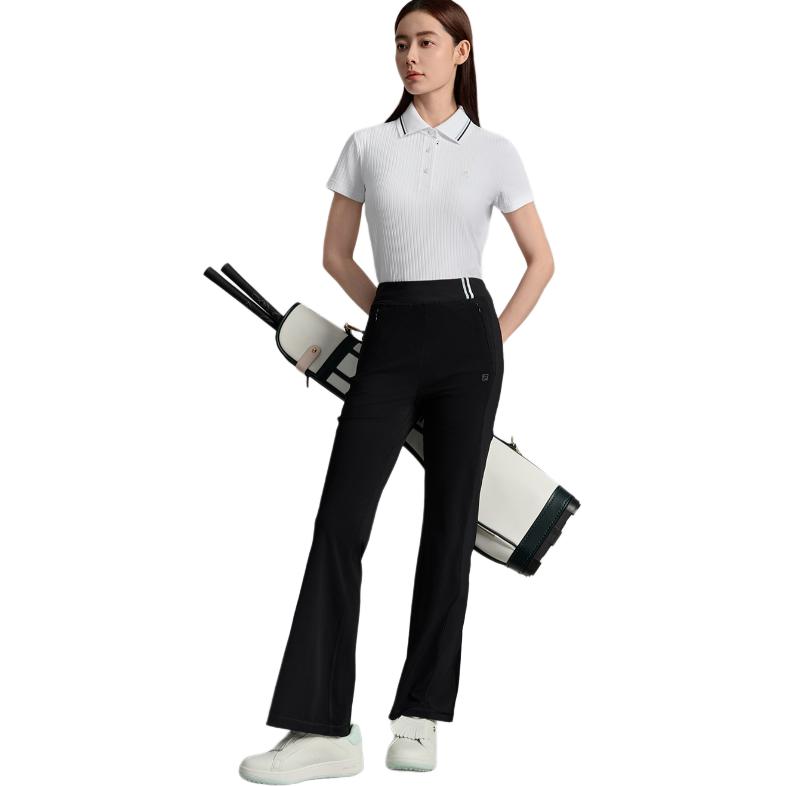 FILA Golf Series Knitted Sports Sun Protection Short Sleeve Polo Shirt Women tops A11W535120F-WT