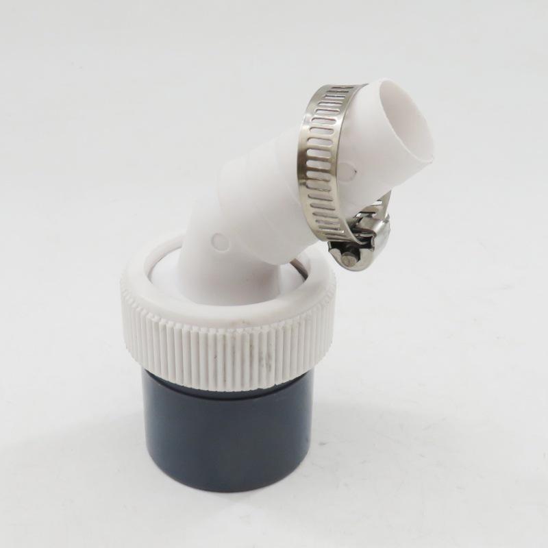 Round Balcony Plastic Floor Drain Adapter for Washing Machine - Anti-Overflow & Backflow Elbow