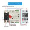 2P 100A Automatic Transfer Electrical Selector Switches Din Rail Mount Double Power Switches Generator Changeover Switch