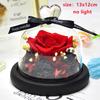 Valentines Day Gift for Girlfriend Eternal Rose LED Light Flower In Glass Cover Mothers Day Birthday Party Wedding Decoration