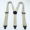 3.8cm Wide Work Suspenders with 3 Gripper Clasps Elastic Pants Braces  Business