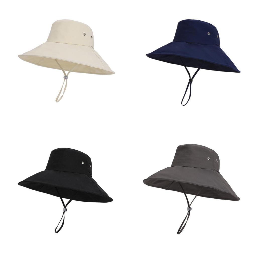 Outdoor Wide Brim Sun Hat With Adjustable Fit For Hiking And Camping