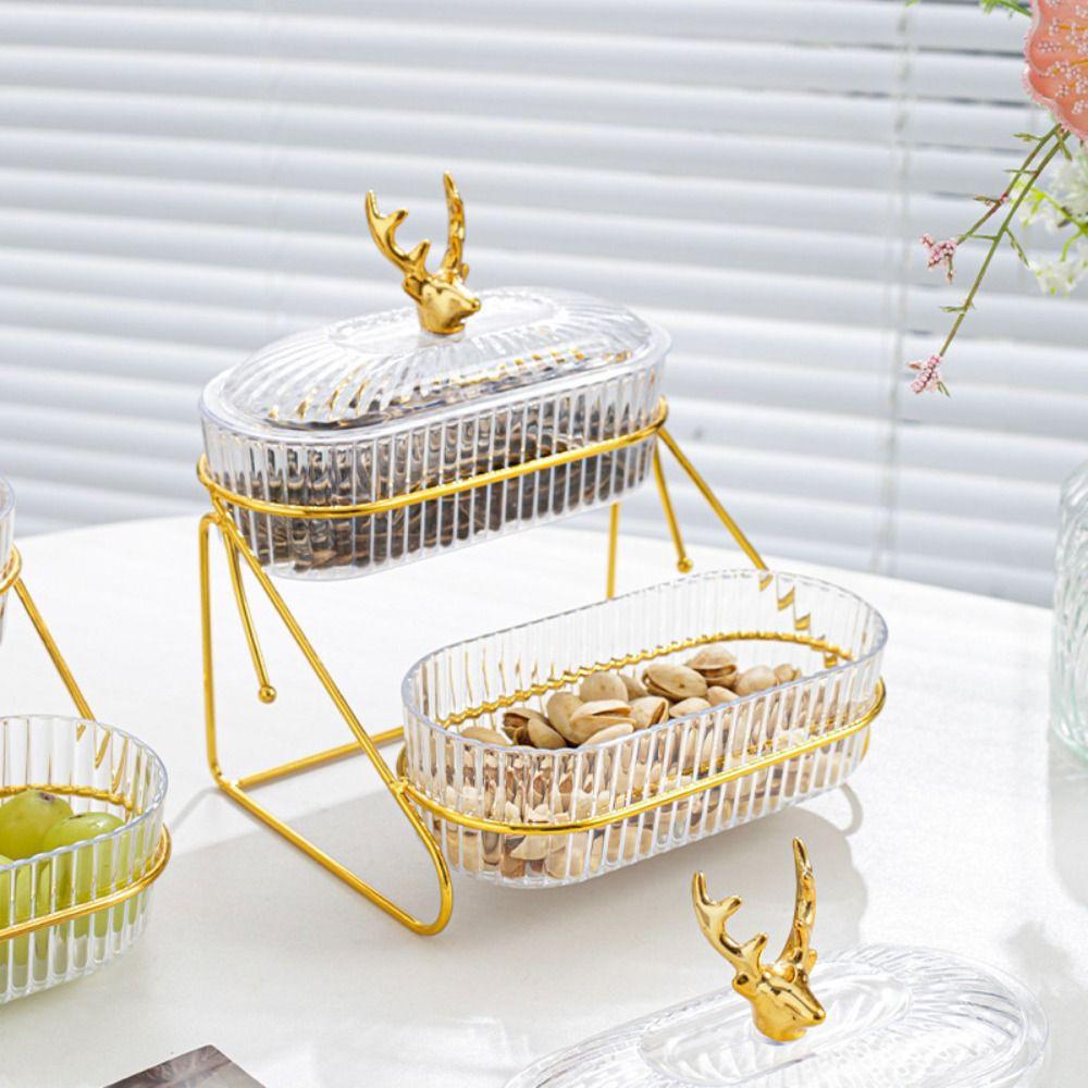Transparent Fruit Tray Exquisite Storage Can Miscellaneous Organizer Snack Storage Box Home