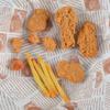 PVC Fake Food Keychain: Fried Chicken, Wings, Fries, Popcorn Chicken Pendant Model