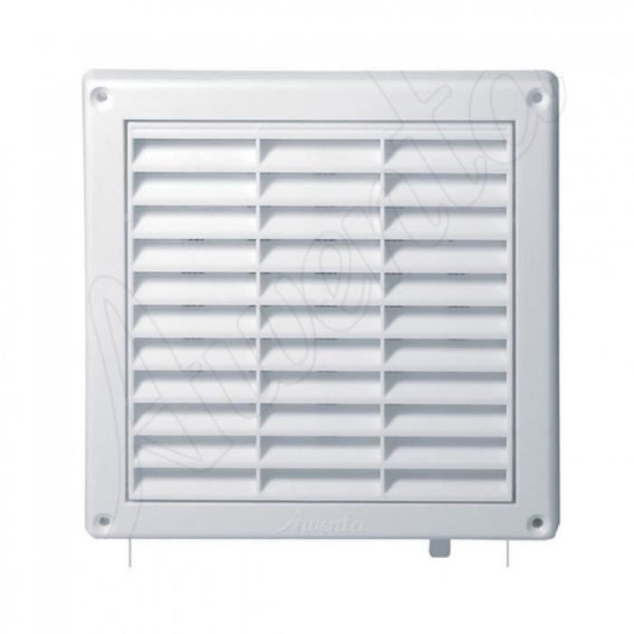 Couvercle de la grille de ventilation 130x130mm murale tirette net diamètre volet 100mm