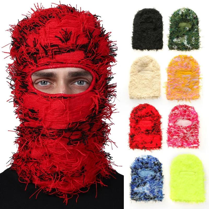 Used Balaclava Skimaske, Shiesty Yeat Airsoft Custom Camouflage Gestrickte Gesichtsmaske für Männer/Frauen