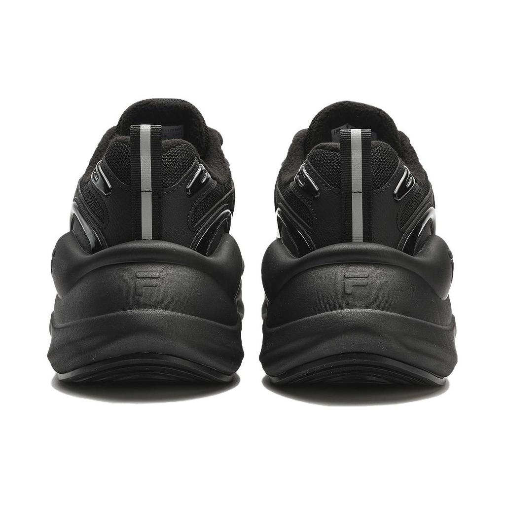 Fila Fusion Buzzard Meteor Shoes Fabric Synthetic Leather Tpu Thick Bottom Warm Low Top Casual Shoes Men Sneaker Black T12M341117FBK