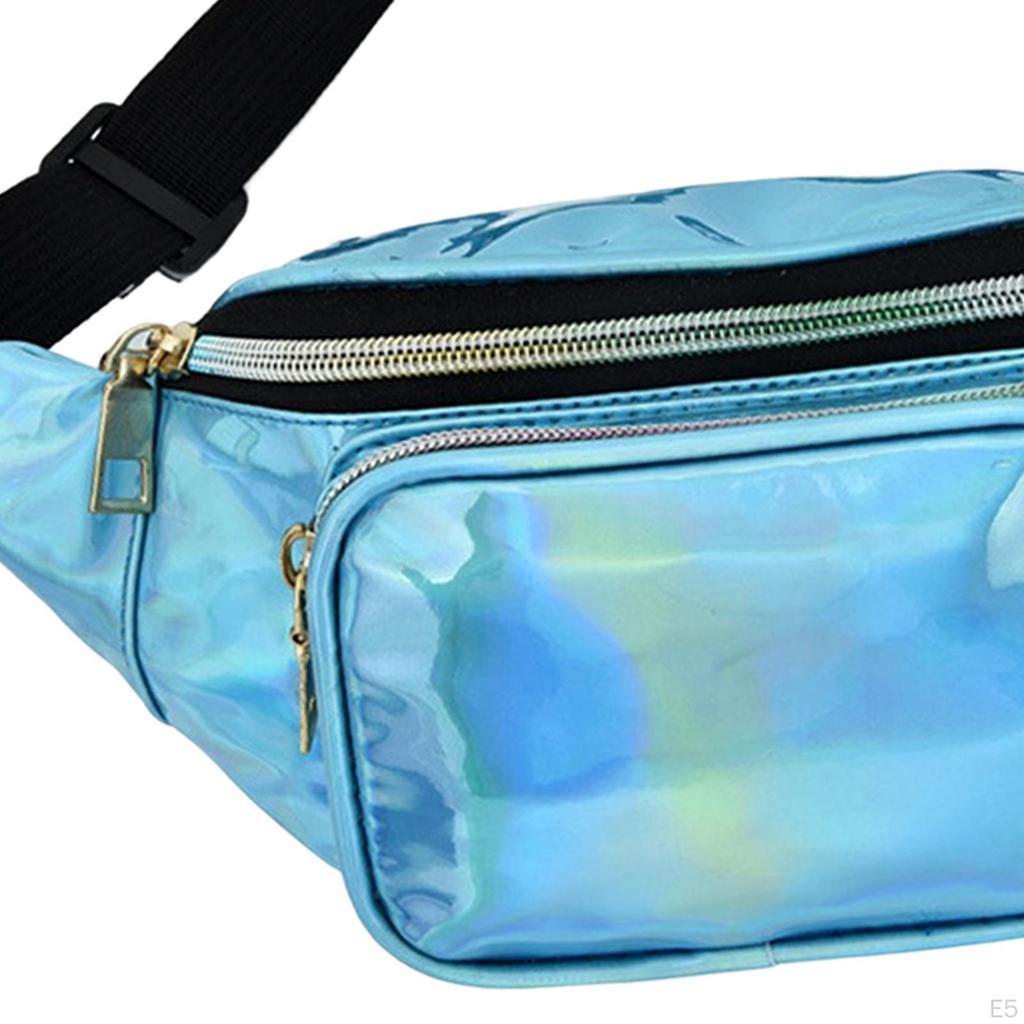 Waist Carry ,with Adjustable Strap, Resistant Shiny Chest Pocket Holographic for Cycling Women