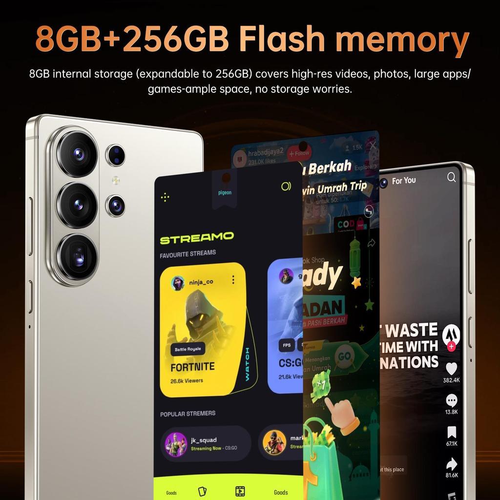 S26 Ultra Smartphone: HD, Large Screen, 6GB+128GB, Android