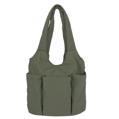 Large Capacity Shoulder Tote Bag Women's Solid Color Handbag