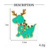 Original Weihnachtsserie Cartoon-Abzeichen-Brosche Kreatives Design Dinosaurier, fliegender Drache, Elch Niedliches Abzeichen
