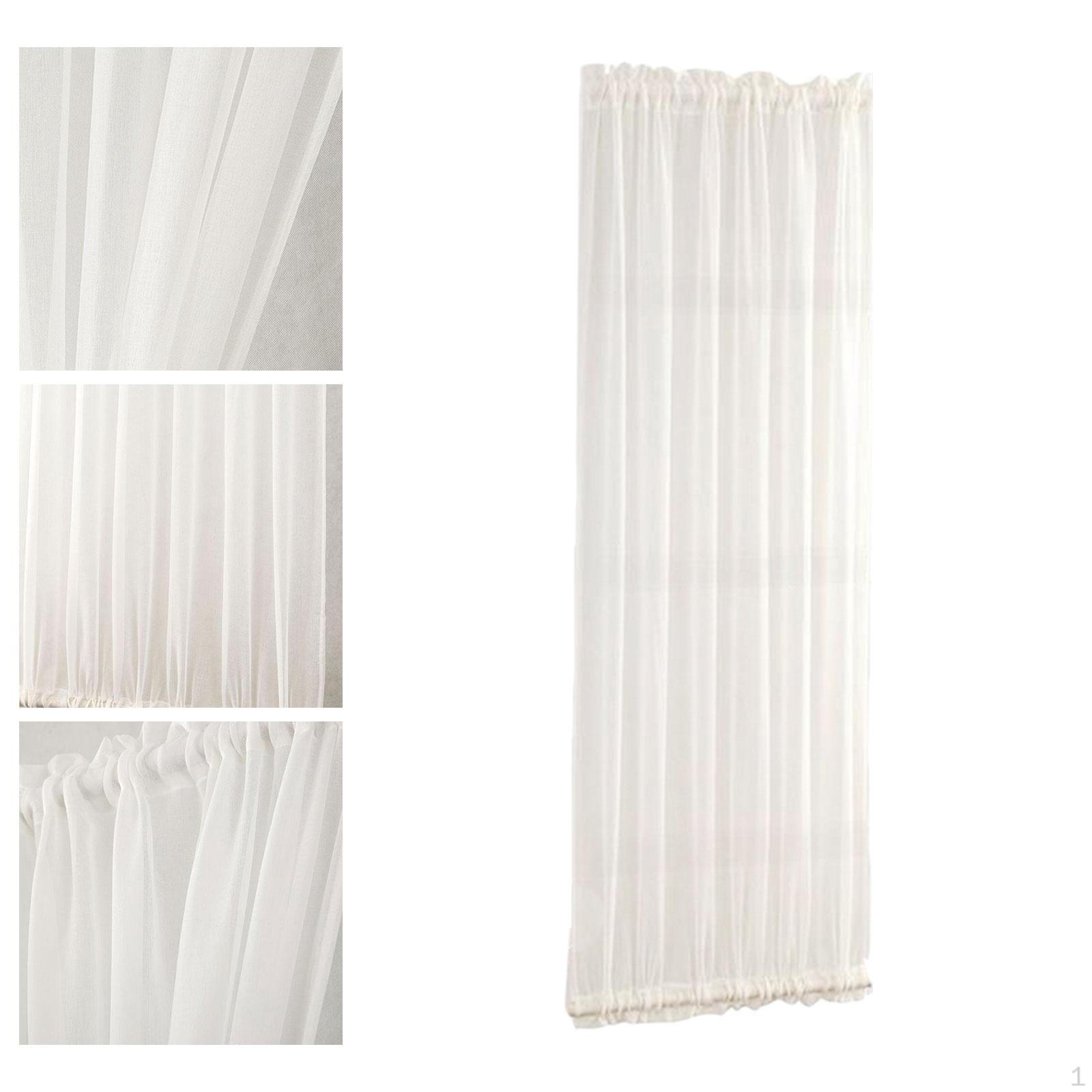 

Элегантный комплект белых дверных драпировок с карманами для штанг для дома 25inchx72inch