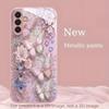 Pink Butterfly Hot-selling Exquisite Beautiful  PhoneCase Glass PhoneCase for Samsung Galaxy S26 S25 S24 S23 S22 FE Ultra Plus