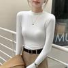 2024 Ancola Red Women’s Slimming Long Sleeve Top - High Quality Spring/Autumn Wear
