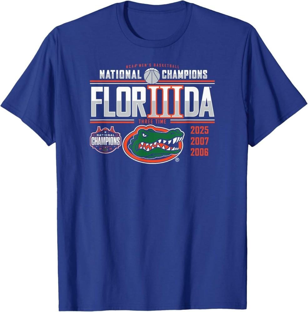 

Florida Gators National Champs 2025 Men s Basketball III T-Shirt 3XL