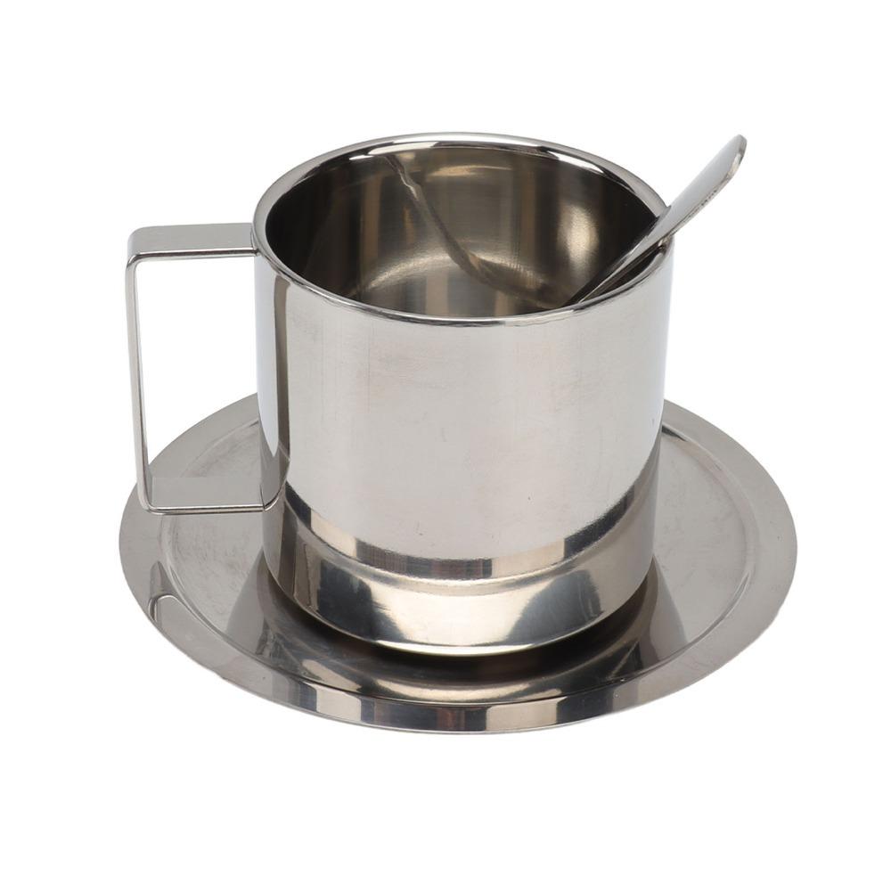 Double Walled Stainless Steel Coffee Cup Rustproof Tea Cup Modern Double Walled Cup  Homes