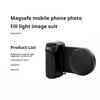Magnetischer Smartphone-Handgriff mit abnehmbarer 30M Bluetooth-Fernbedienung mit Fülllicht, Anti-Shake-Selfie-Handgriff, Fotohalterung