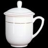 JINZAO Gold Rim Ceramic Lidded Teacup