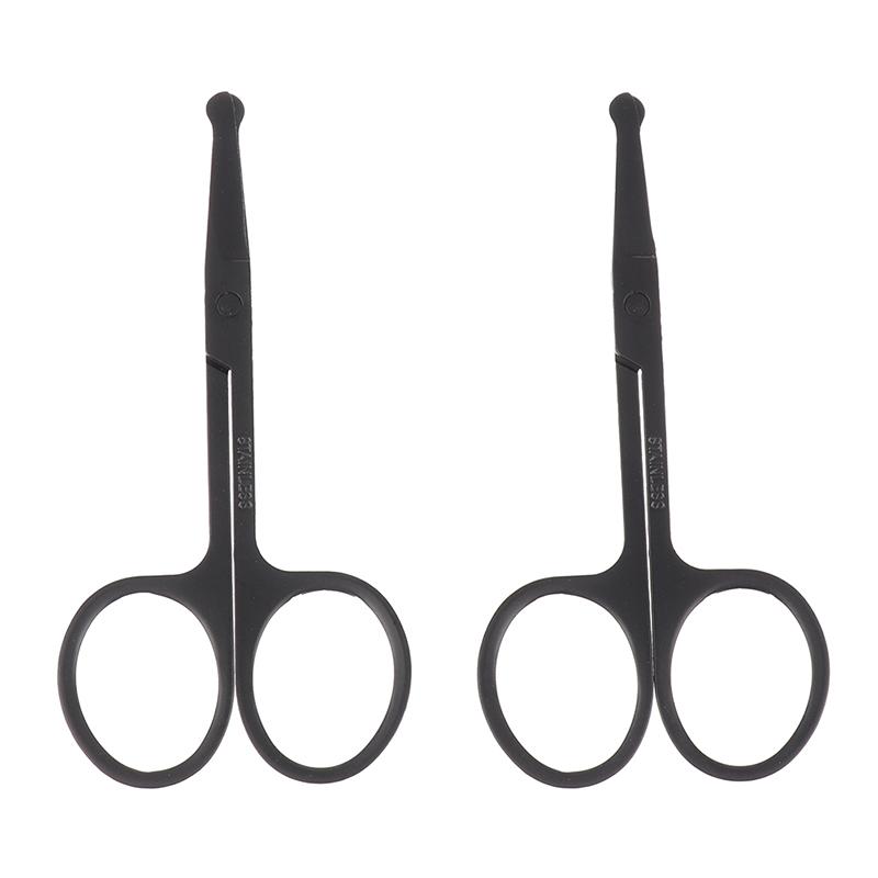 1Pc Nose Hair Scissor Stainless Steel Eyebrow Nose Hair Cut Facial Makeup Tool