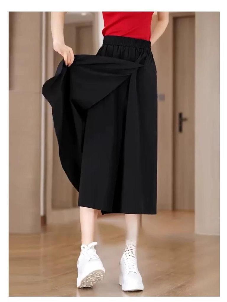 2025 High-Waisted Slim-Fit Split Culottes for Summer