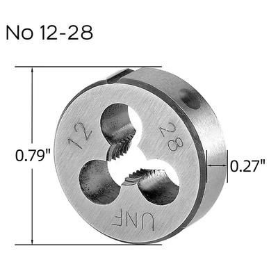 Hochwertiges Ersatz 12-28 UNF Gewindebohrer Rechtsgewinde Edelstahl Stahl 12-28 UNF Gewindebohrer 68mm Gusseisen Kupfer
