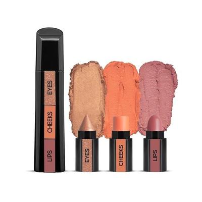 RENEE Fab Face 3 In 1 Makeup Stick Nude 4.5gm| Includes Eyeshadow, Blush & Lipstick| Infused With Vitamin E|  Travel Friendly
