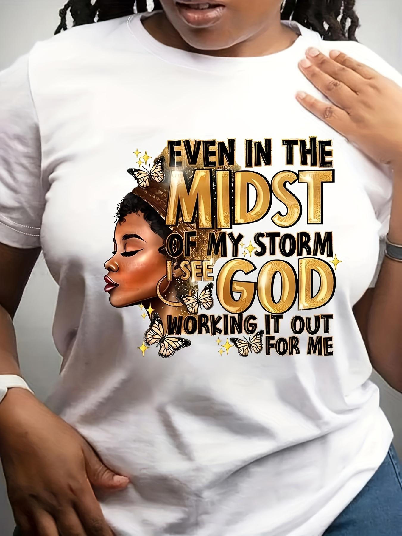 Faith Butterfly Woman Graphic Print T-shirt S